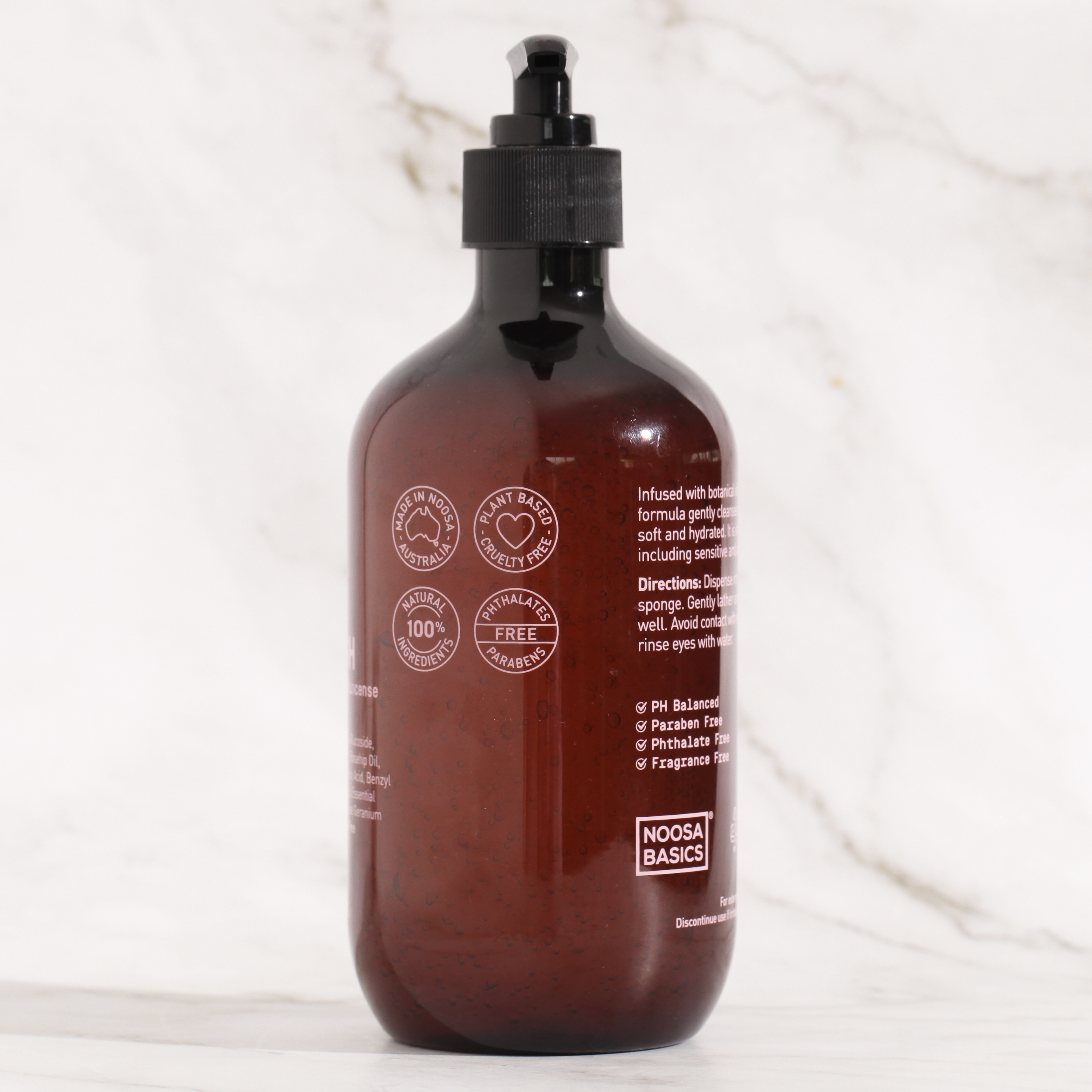 Body & hand wash, Rose Geranium & Frankincense - Noosa Basics